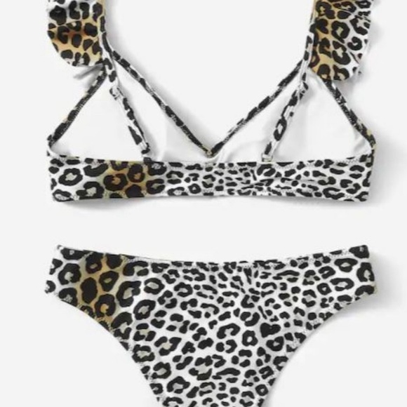 Leopard Print Ruffle Bikini - Picture 2 of 5